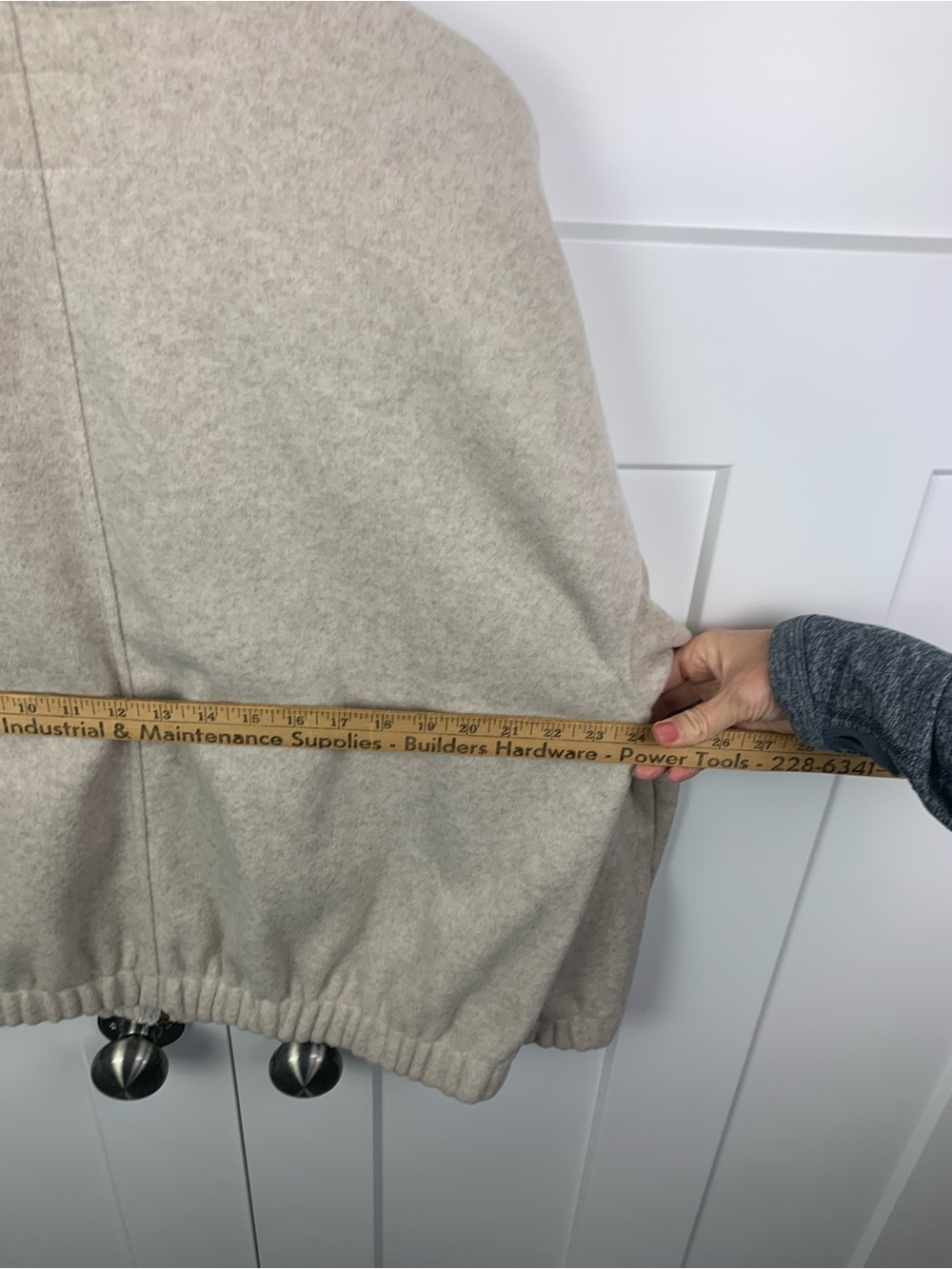 NWT Banana Republic XL Melton Soft Brushed Bomber Jacket Oatmeal Classic Capsule - Picture 7 of 9